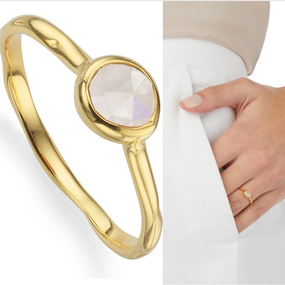 Monica Vinader NWOT Siren Small semi precious stone stacking ring